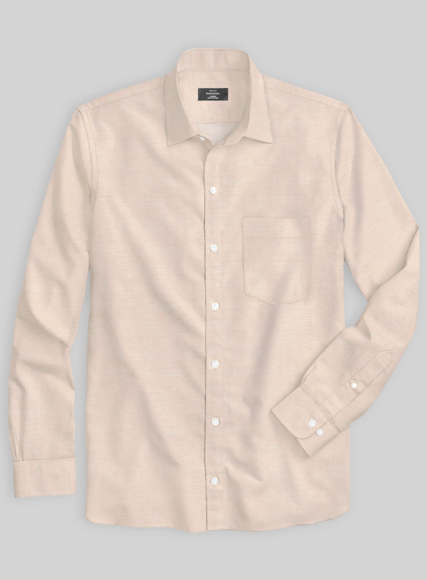 Italian Lombardo Beige Shirt - StudioSuits