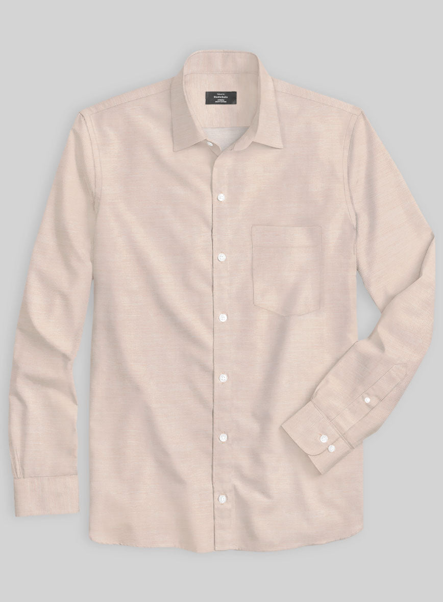 Italian Lombardo Beige Shirt - StudioSuits