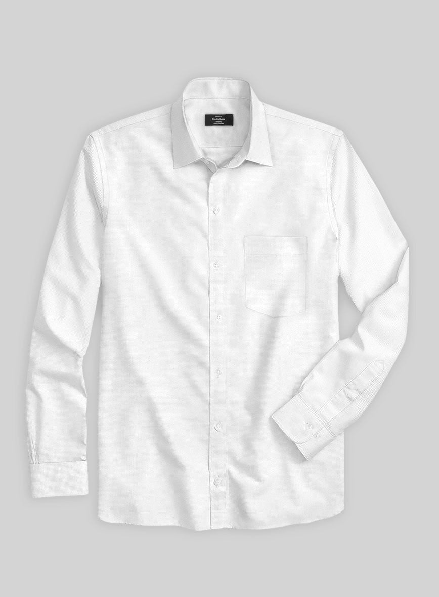Italian Lombardo Fine White Shirt - StudioSuits