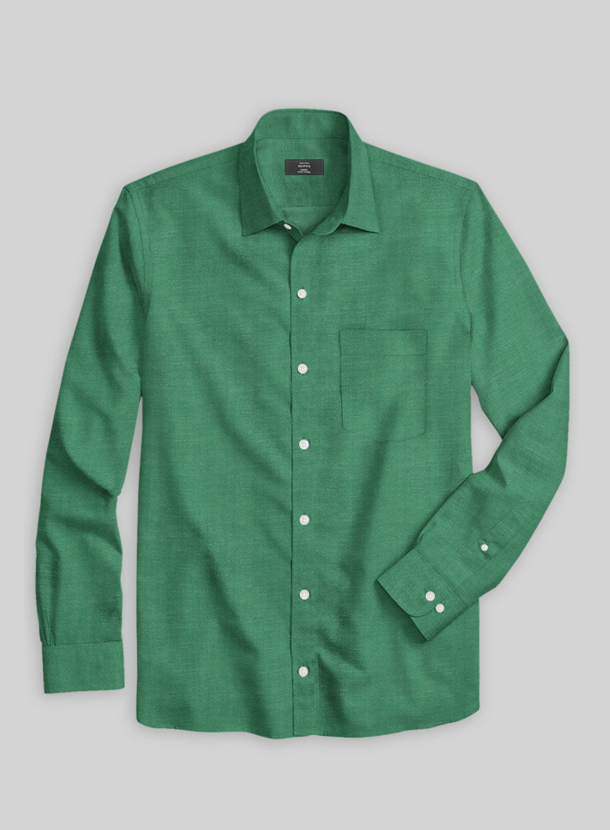 Italian Lombardo Green Shirt - StudioSuits