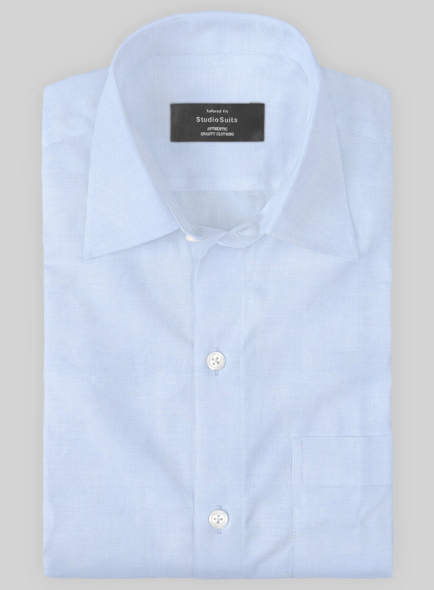 Italian Lombardo Pale Cornflower Blue Shirt - StudioSuits