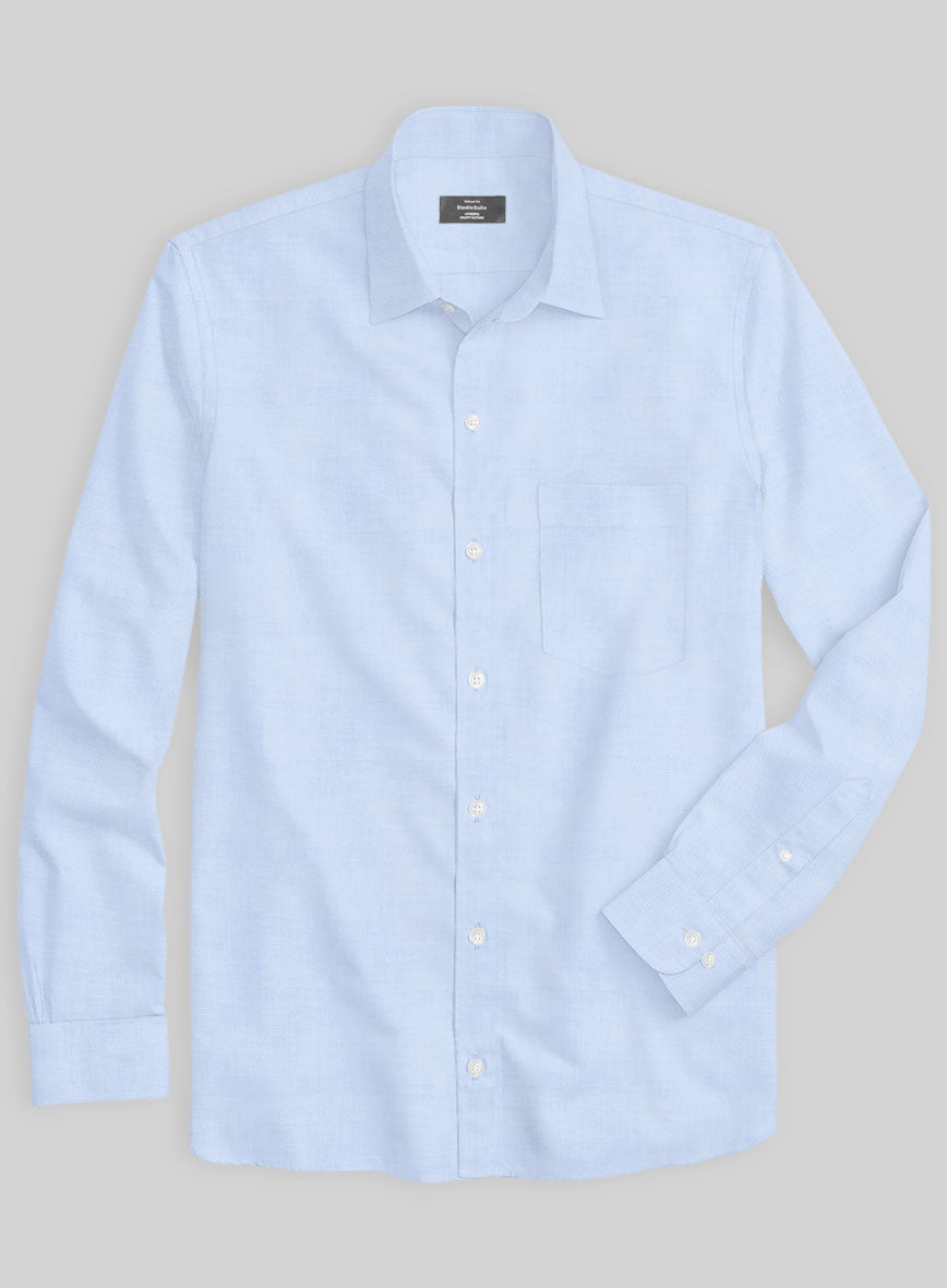 Italian Lombardo Pale Cornflower Blue Shirt - StudioSuits
