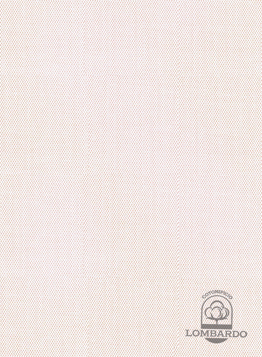 Italian Lombardo Rib Rose Beige Shirt - StudioSuits