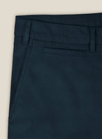 Italian Marine Blue Cotton Stretch Shorts - StudioSuits