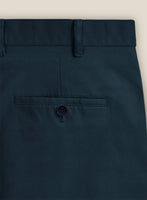 Italian Marine Blue Cotton Stretch Shorts - StudioSuits