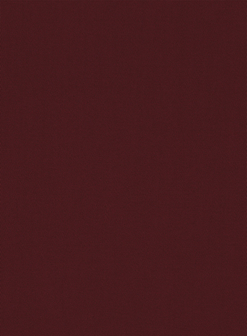Italian Maroon Cotton Stretch Shorts - StudioSuits