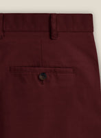 Italian Maroon Cotton Stretch Shorts - StudioSuits