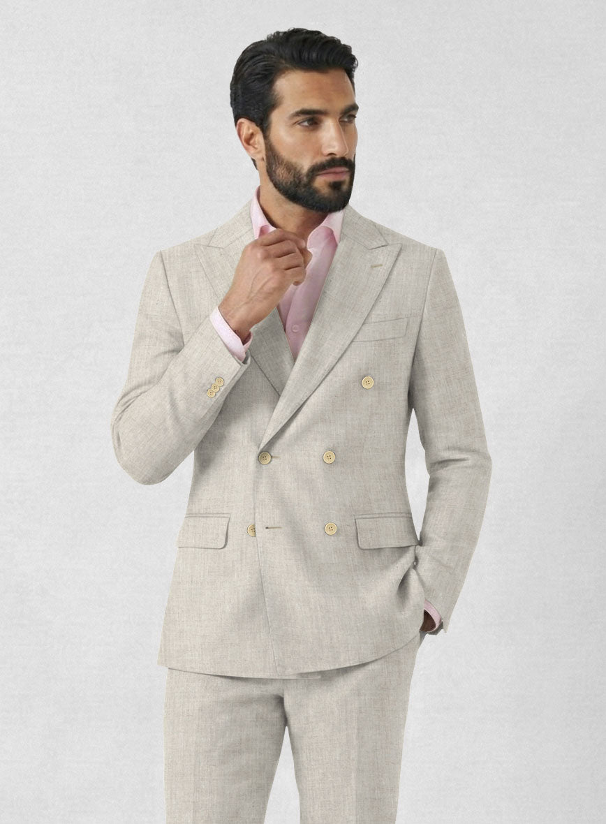 Italian Meadow Linen Double Breasted Suit - StudioSuits