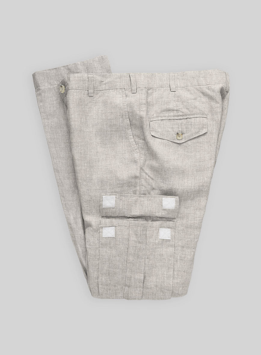 Italian Meadow Linen Cargo Pants - StudioSuits