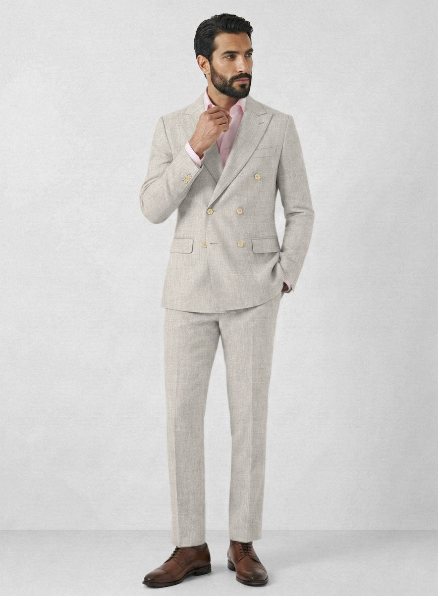 Italian Meadow Linen Double Breasted Suit - StudioSuits