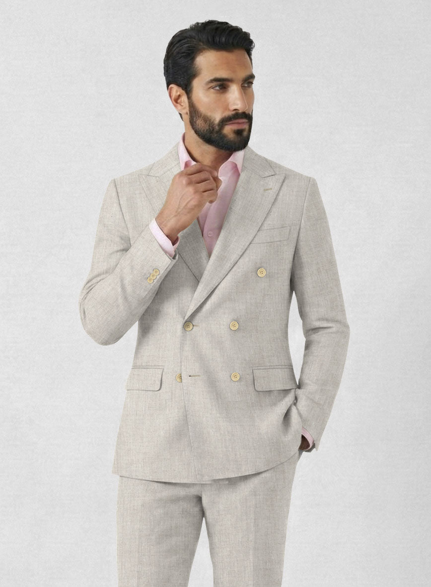 Italian Meadow Linen Double Breasted Suit - StudioSuits