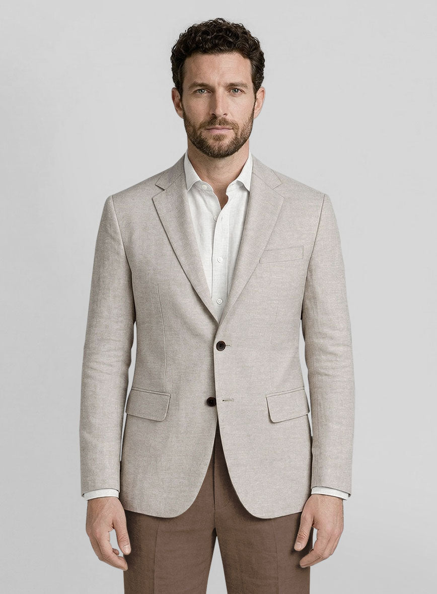 Men's Italian Meadow Unstructured Linen Jacket by StudioSuits Men's Italian Meadow Unstructured Linen Jacket by StudioSuits