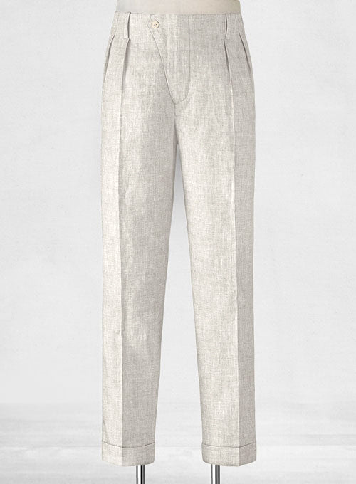 Italian Meadow Vintage Manny Linen Trousers - StudioSuits