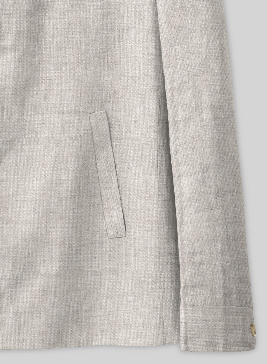 Italian Meadow Linen Zipper Jacket - StudioSuits