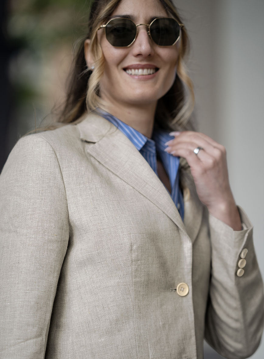 Women's Italian Meadow Linen Jacket - StudioSuits