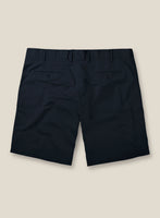 Italian Midnight Blue Cotton Stretch Shorts - StudioSuits