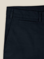 Italian Midnight Blue Cotton Stretch Shorts - StudioSuits