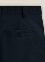 Italian Midnight Blue Cotton Stretch Shorts - StudioSuits