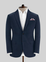 Italian Mirage Blue Cotton Stretch Jacket - StudioSuits