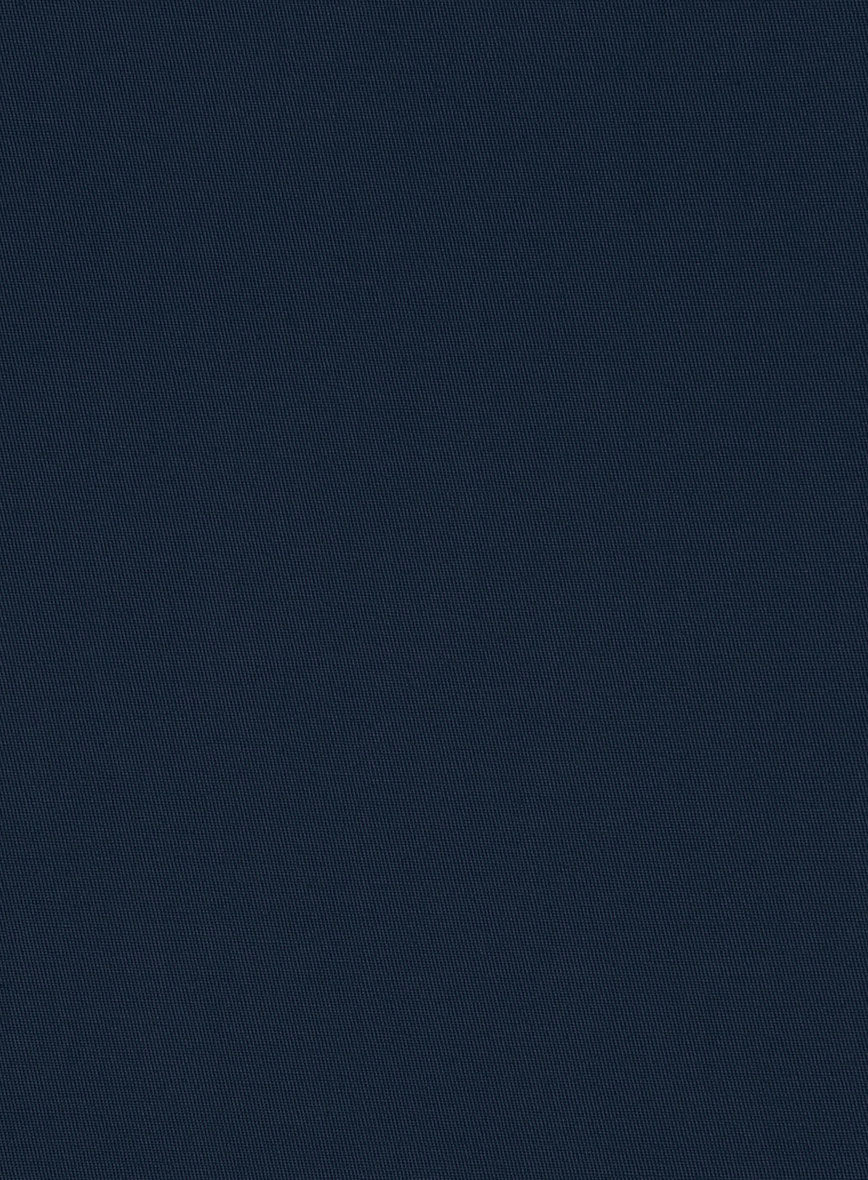 Italian Mirage Blue Cotton Stretch Pants - StudioSuits