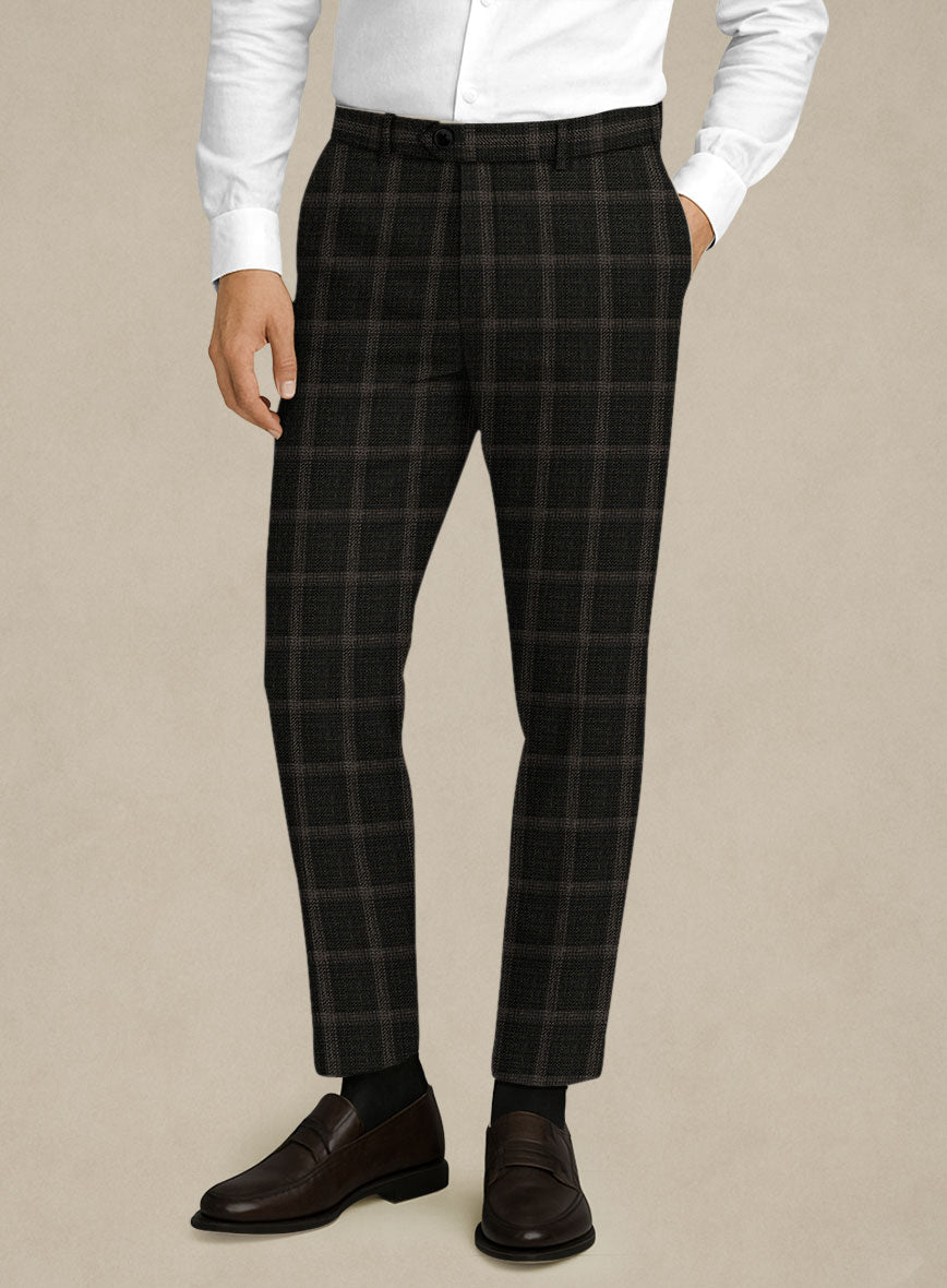Italian Murano Ando Wool Linen Silk Pants - StudioSuits