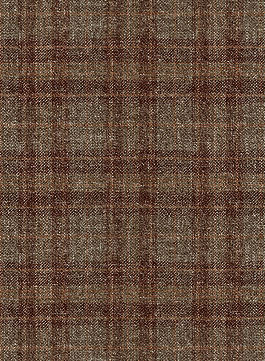 Italian Murano Basto Brown Wool Linen Silk Pants - StudioSuits