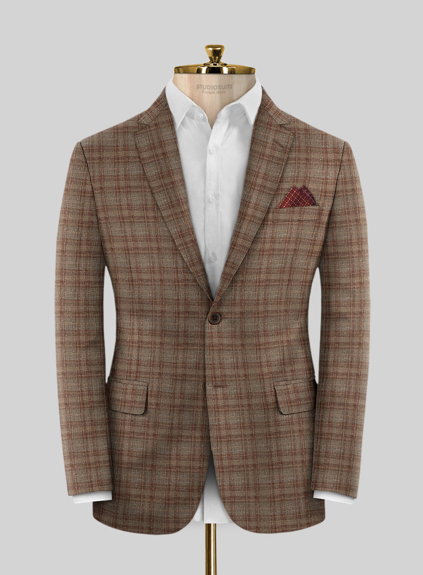 Italian Murano Basto Brown Wool Linen Silk Suit – StudioSuits