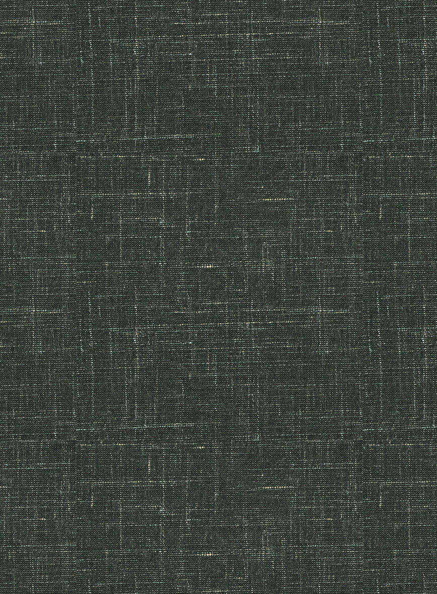 Italian Murano Bottle Green Wool Linen Jacket - StudioSuits