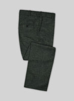 Italian Murano Bottle Green Wool Linen Pants - StudioSuits