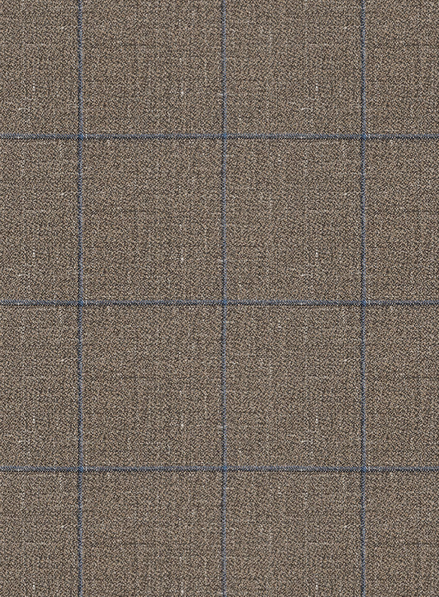 Italian Murano Cedra Brown Wool Linen Silk Suit - StudioSuits