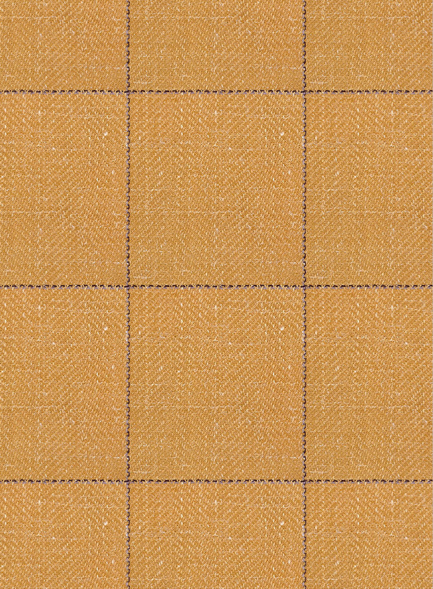 Italian Murano Cimio Mustard Wool Linen Silk Pants - StudioSuits