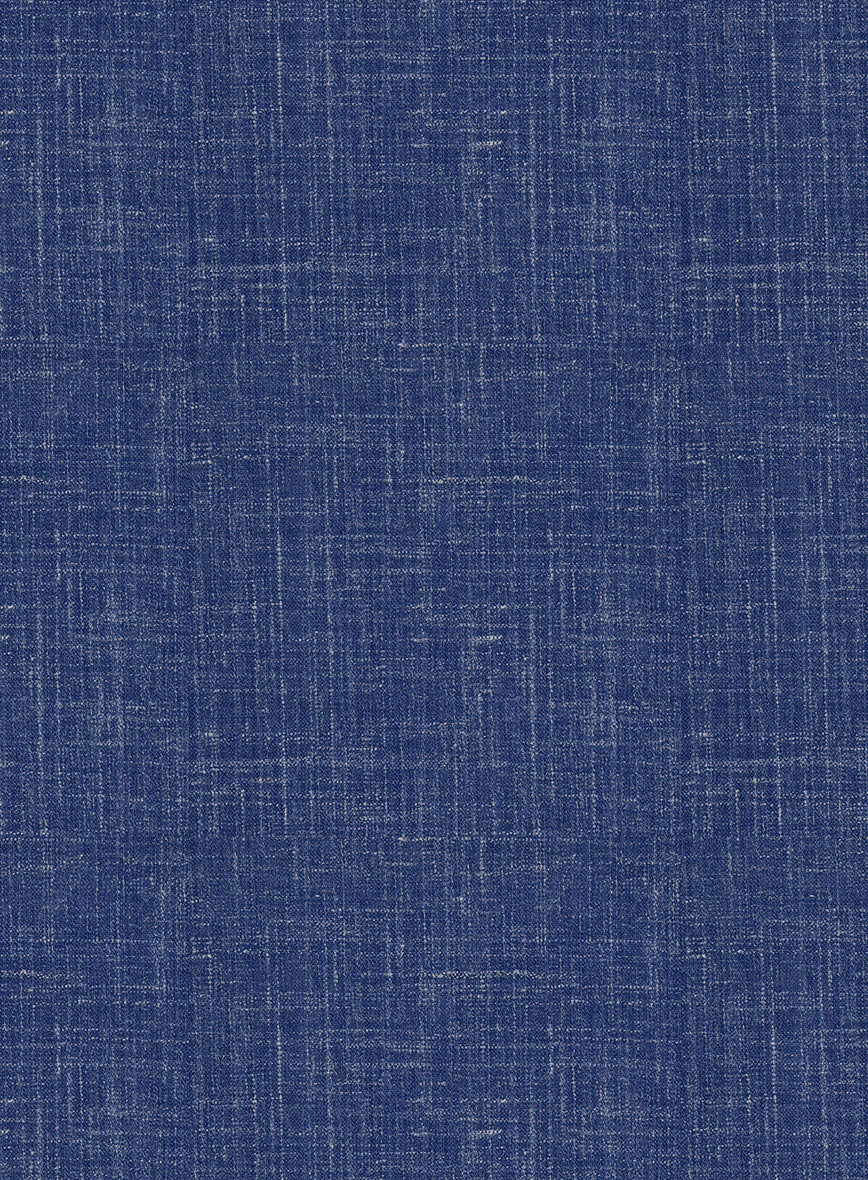 Italian Murano Cobalt Blue Wool Linen Suit - StudioSuits