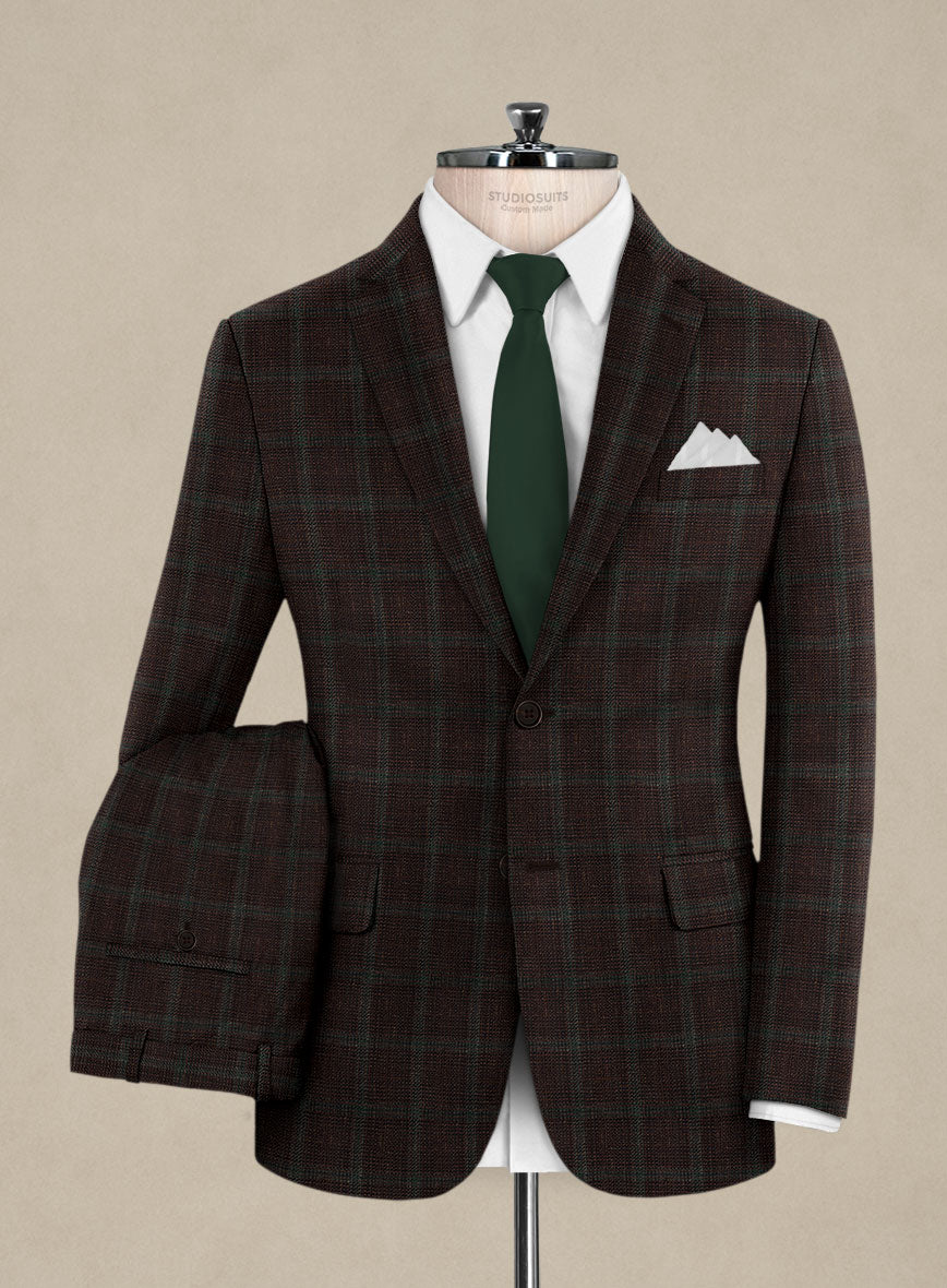 Italian Murano Corri Checks Wool Linen Silk Suit - StudioSuits