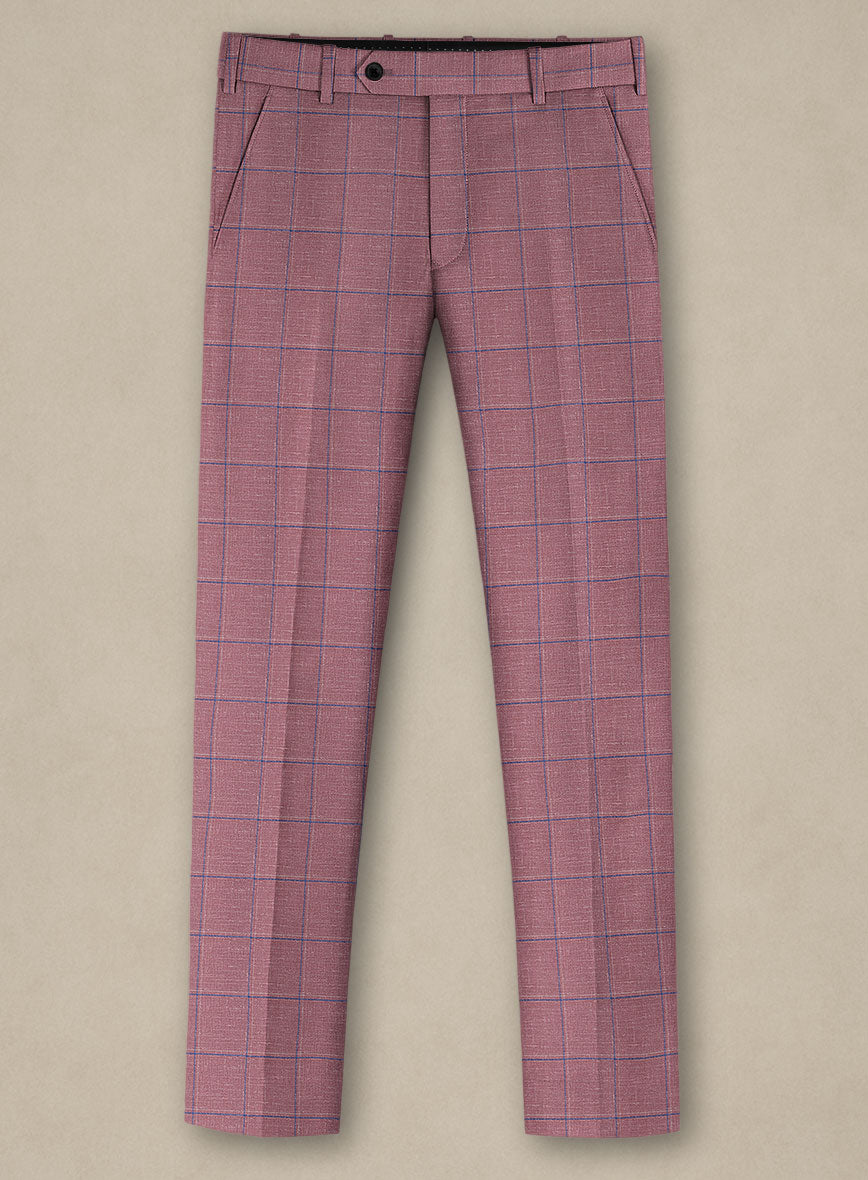 Italian Murano Drope Pink Wool Linen Silk Suit - StudioSuits