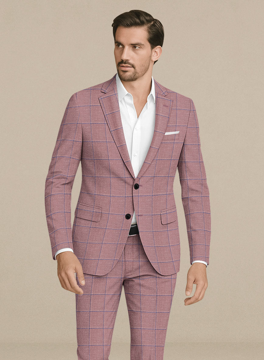 Italian Murano Drope Pink Wool Linen Silk Jacket - StudioSuits