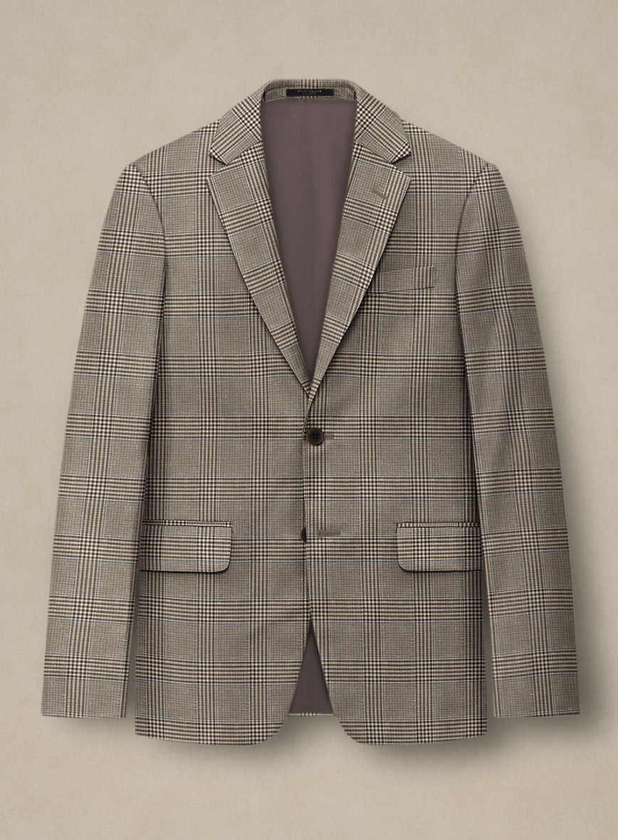 Italian Murano Ejan Brown Wool Linen Silk Suit - StudioSuits
