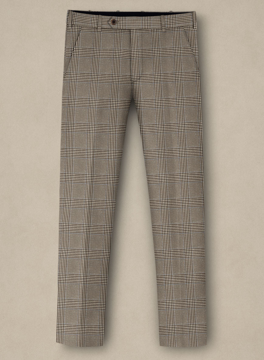 Italian Murano Ejan Brown Wool Linen Silk Suit - StudioSuits