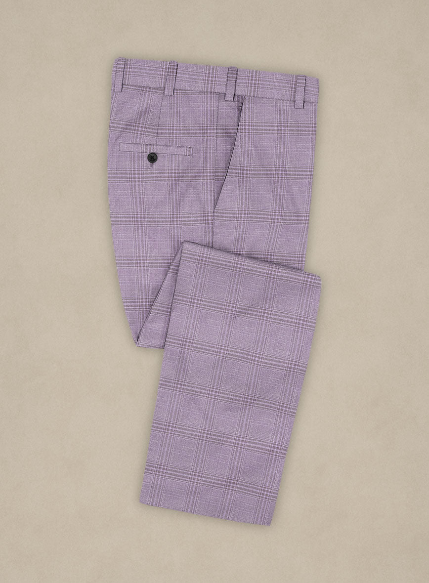 fitted lace wedding dress Italian Murano Esar Lavender Wool Linen Silk Pants – StudioSuits