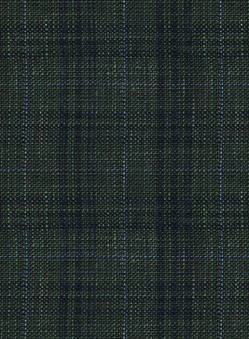 Italian Murano Genito Green Wool Pants - StudioSuits