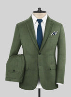 Italian Murano Gumil Green Wool Linen Silk Suit - StudioSuits