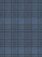 Italian Murano Herita Blue Wool Linen Jacket - StudioSuits