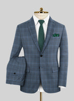 Italian Murano Herita Blue Wool Linen Suit - StudioSuits