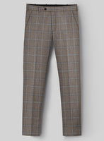 Italian Murano Igelu Brown Wool Linen Silk Pants - StudioSuits