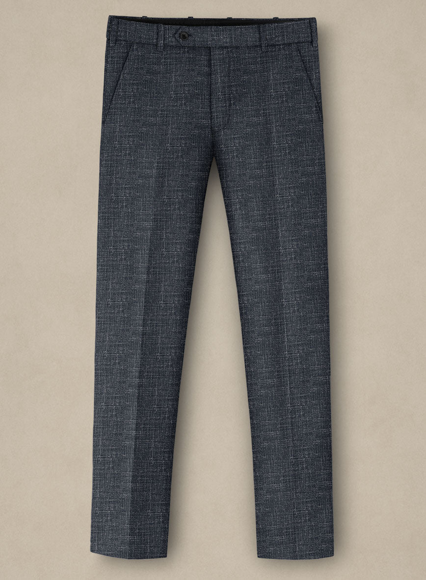 Italian Murano Indigo Blue Wool Linen Suit - StudioSuits