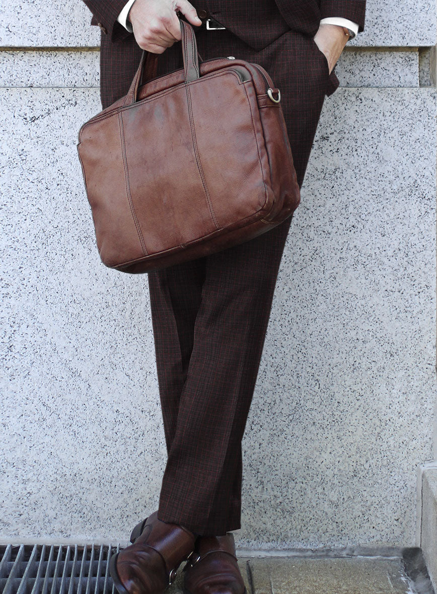 Italian Murano Irgo Checks Wool Linen Silk Pants - StudioSuits
