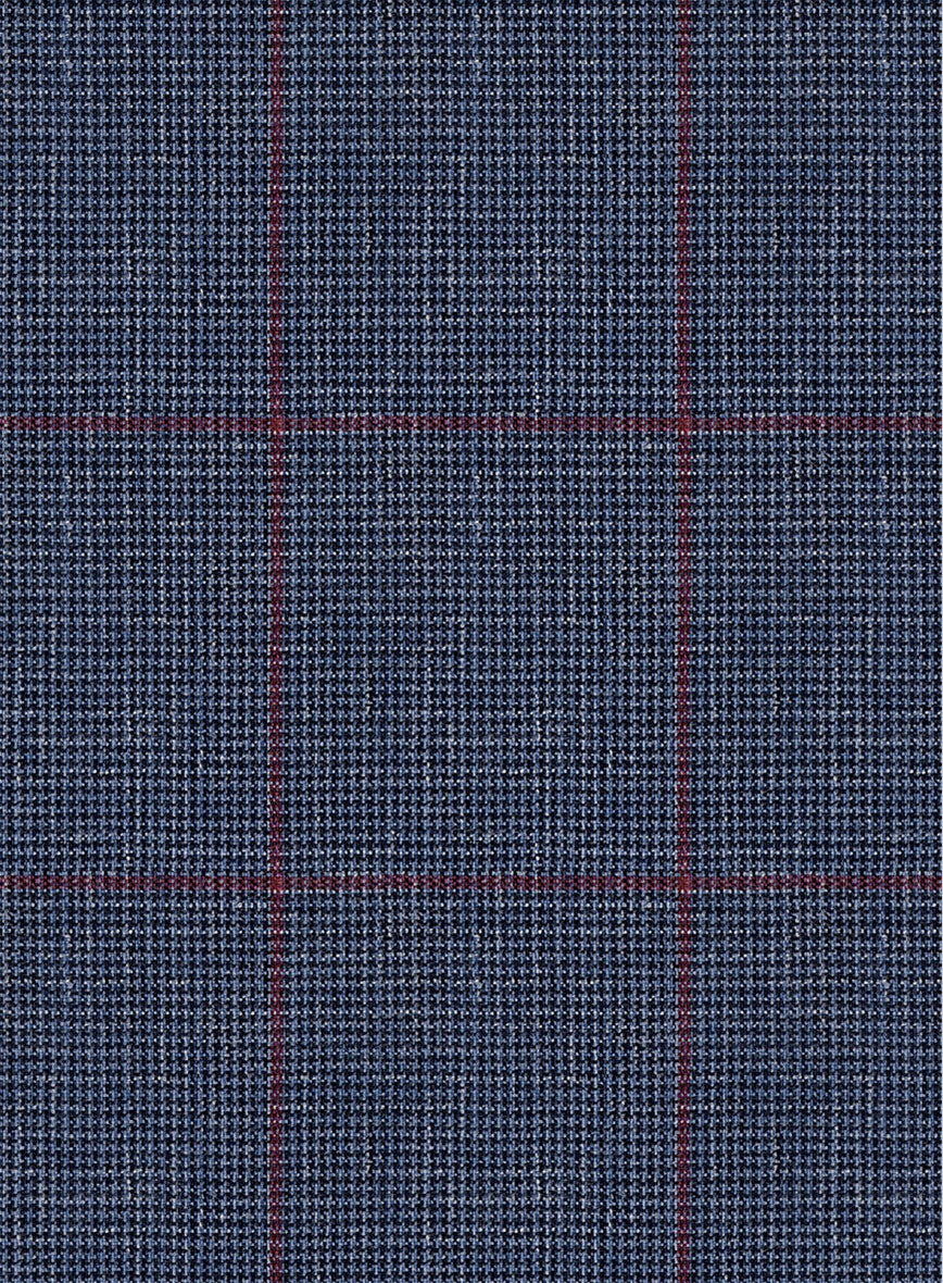 Italian Murano Leopo Blue Wool Linen Jacket - StudioSuits