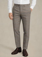 Italian Murano Igelu Brown Wool Linen Silk Pants - StudioSuits