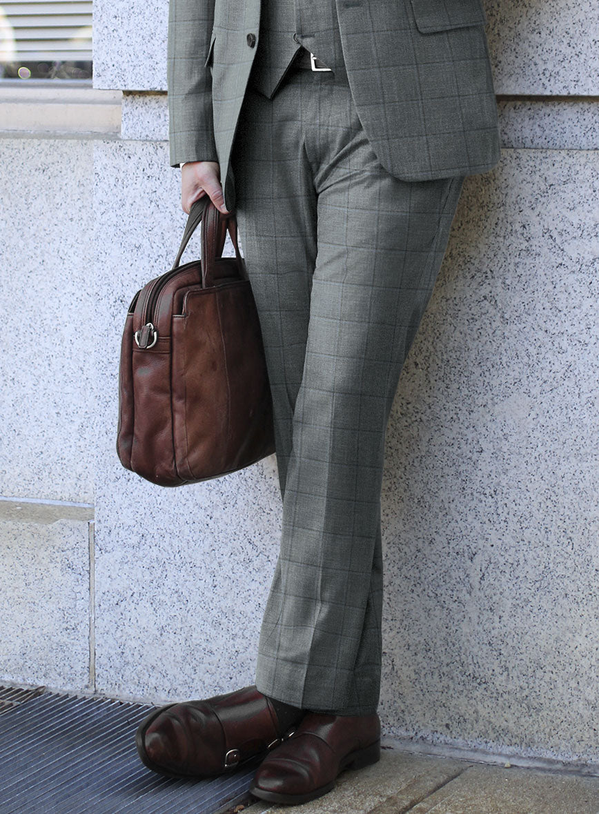 Italian Murano Lig Gray Wool Linen Silk Suit - StudioSuits