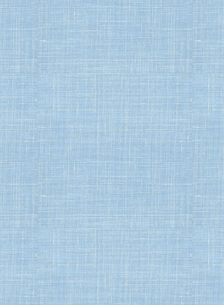 Italian Murano Light Blue Wool Linen Suit - StudioSuits