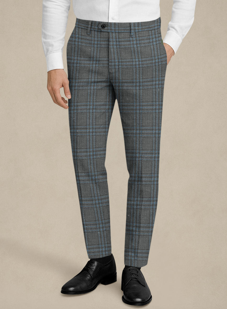 Italian Murano Livado Gray Wool Linen Silk Suit - StudioSuits